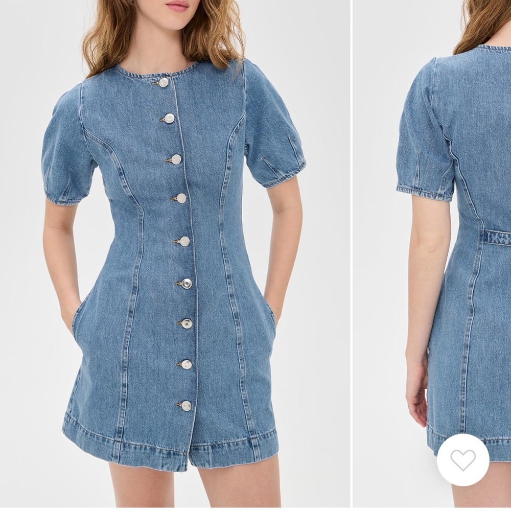 Blue Mini Dress denim with Raglan Sleeves